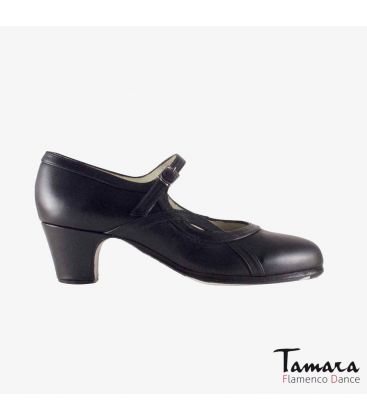 chaussures professionelles de flamenco pour femme - Begoña Cervera - Arco I cuir noir classique 5cm 