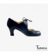 flamenco shoes professional for woman - Begoña Cervera - Arty black snakeskin and suede carrete 