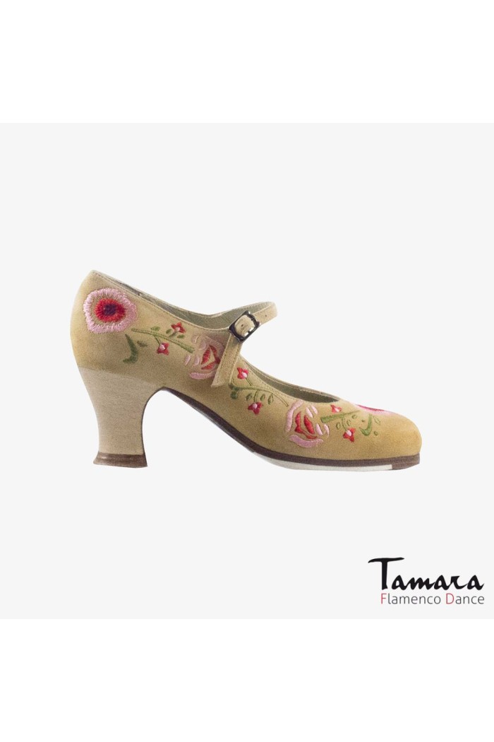 Zapatos de flamenco Profesionales Begoña Cervera modelo Zapatos de flamenco Bordado Correa II 