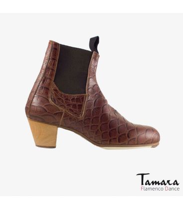 flamenco shoes for man - Begoña Cervera - Boto II brown alligator 