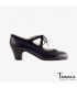 chaussures professionelles de flamenco pour femme - Begoña Cervera - Candor cuir et daim noir talon classique 5cm 