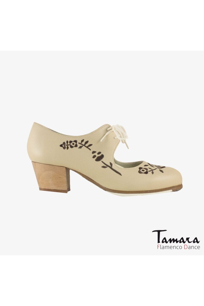 Chaussures professionnelles de flamenco Begoña Cervera modèle Chaussures de flamenco Bordado Cordonera 