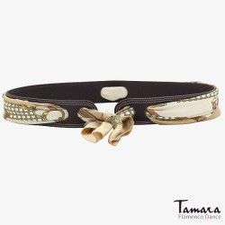 Ceintures andalouses modèle Ceinture cuir avec foulard (5cm) ( Choisissez la couleur pour ton foulard ) 