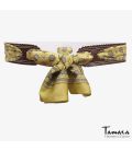 Leather Belt with kerchief (7cm) (choose the color of your scarf)