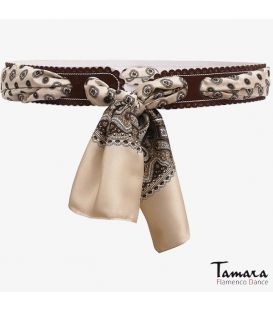 cinturones camperos - - Cinturon piel repujada con pañuelo ( 5cm) ( elige el pañuelo)