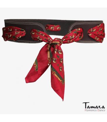 cinturones camperos - - Cinturon piel con pañuelo ( 7cm) ( elige el pañuelo)