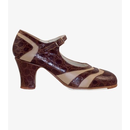 Chaussures professionnelles de flamenco Begoña Cervera modèle Chaussures de flamenco Bicolor