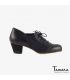 chaussures professionnels en stock - Begoña Cervera - Picado (unisex) cuir noir talon cubano 