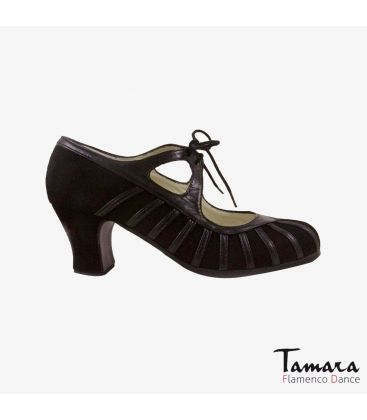 zapatos de flamenco profesionales personalizables - Begoña Cervera - Primor marron piel y ante carrete 