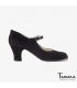 chaussures professionelles de flamenco pour femme - Begoña Cervera - Salon Correa daim noir carrete 