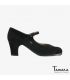 flamenco shoes professional for woman - Begoña Cervera - Salon Correa II black suede classic heel 