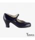 flamenco shoes professional for woman - Begoña Cervera - Salon Correa II black leather carrete 