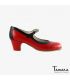 chaussures professionelles de flamenco pour femme - Begoña Cervera - Salon Correa daim noir talon classique 5cm 