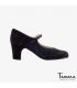 zapatos de flamenco para ensayo semiprofesionales - Begoña Cervera - Semiprofesional Begoña Cervera negro ante tacon clasico 