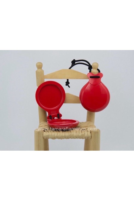 Castañuelas Filigrana modelo Buleria brillo nº5 Rojo (Iniciacion Adulto) 