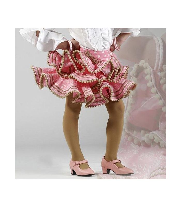 Amoroso Gladys Perforación Roal Falda niña Arte Trajes de Flamenca 2015 Niña | Tamara Flamenco