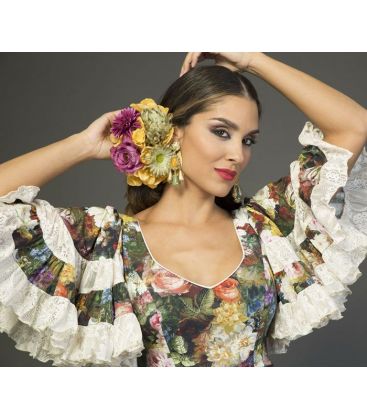 robes de flamenco 2018 femme - Aires de Feria - Robe de gitana Huelva estampado