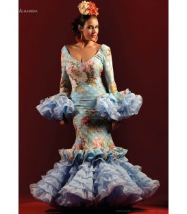 robes de flamenco 2019 pour femme - Vestido de flamenca TAMARA Flamenco - Robe de flamenca Alhambra celeste