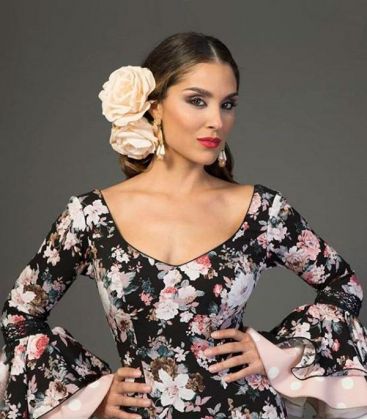 trajes de flamenca 2018 mujer - Aires de Feria - Traje de flamenca Flores estampado