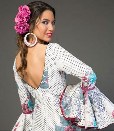 trajes de flamenca 2018 mujer - Aires de Feria - Traje de sevillana Vejer estampado