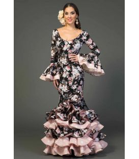 trajes de flamenca 2018 mujer - Aires de Feria - Traje de flamenca Flores estampado