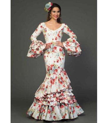 trajes de flamenca 2018 mujer - Aires de Feria - Vestido de sevillanas Estrella estampado