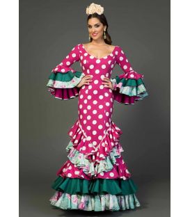 trajes de flamenca 2018 mujer - Aires de Feria - Vestido de sevillanas Madrugá Lunares