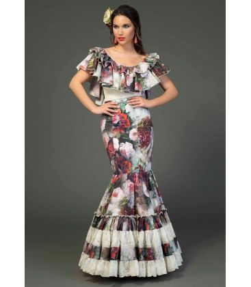 robes de flamenco 2018 femme - Aires de Feria - Blouse de flamenca Lucia Dentelle et imprimé
