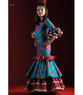 trajes de flamenca 2018 nina - Vestido de flamenca TAMARA Flamenco - Traje de flamenca Trigal Flores Niña