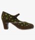 flamenco shoes professional for woman - Begoña Cervera - Topos Bordados (embroidered)