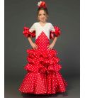 Robe de flamenca Cristina enfant à pois