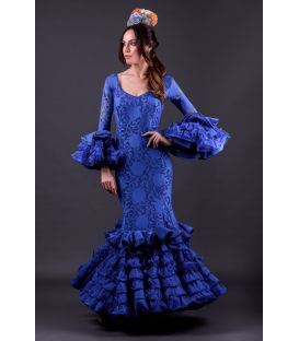 trajes de flamenca 2019 mujer - Vestido de flamenca TAMARA Flamenco - Vestido de gitana Alhambra Azulina