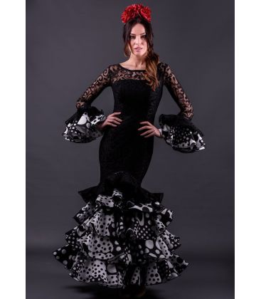 robes de flamenco 2019 pour femme - Vestido de flamenca TAMARA Flamenco - Traje de flamenca Estepona Lunares