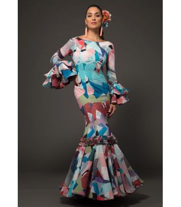 trajes de flamenca 2018 mujer - Aires de Feria - Vestido de gitana Pasion Estampado