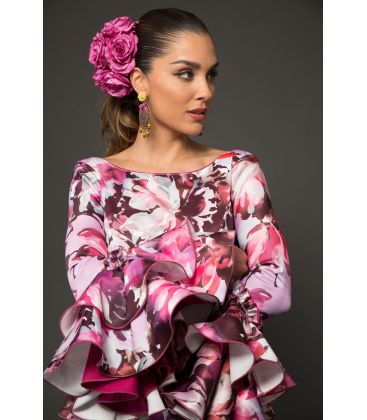trajes de flamenca 2018 mujer - Aires de Feria - Traje de gitana Pasion Flores