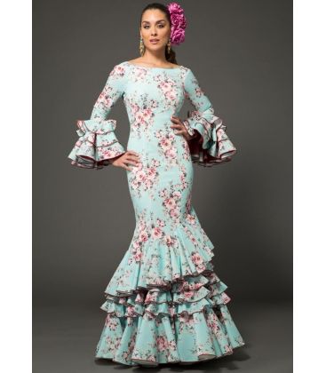 trajes de flamenca 2018 mujer - Aires de Feria - Vestido de sevillanas Estrella Floreado