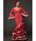Robe de flamenca Flores à pois rouge