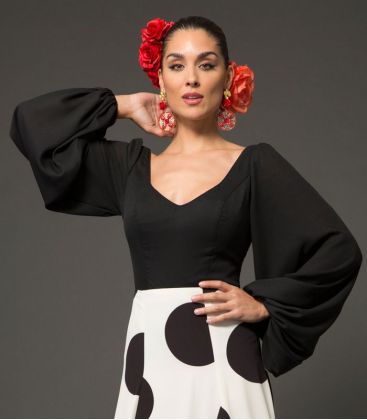 trajes de flamenca 2018 mujer - Aires de Feria - Corpiño de flamenca Cazorla Negro
