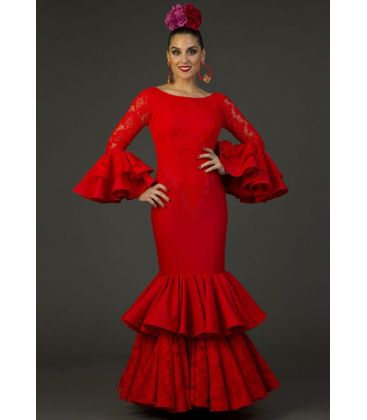 trajes de flamenca 2018 mujer - Aires de Feria - Traje de flamenca Reina Encaje