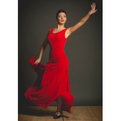 Robes flamenco FEMME modèle Robe Sara - Viscose Rose poudré