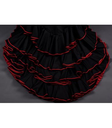 tailed gown bata de cola - Faldas de flamenco a medida / Custom flamenco skirts - Tailed Gown Professional - 4 flounces