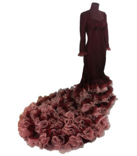 tailed gown bata de cola - Vestidos de flamenco a medida / Custom flamenco dresses - Dress with tailed Gown - Carmen Desing