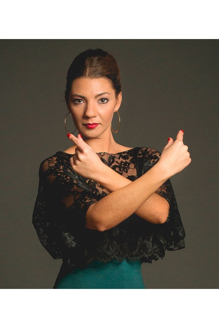  Body/Camiseta flamenca MUJER model Portento Top - Lace Black