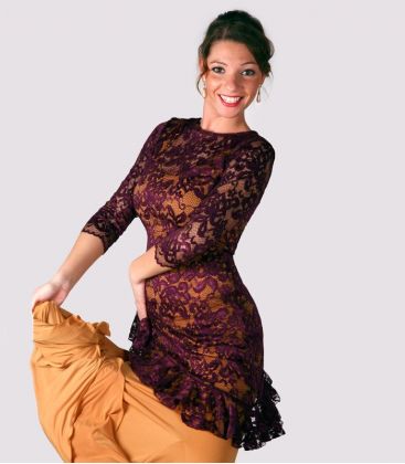 bodycamiseta flamenca mujer bajo pedido - Maillots/Bodys/Camiseta/Top TAMARA Flamenco - Camiseta Bela - Encaje