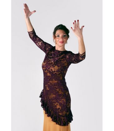 bodycamiseta flamenca mujer bajo pedido - Maillots/Bodys/Camiseta/Top TAMARA Flamenco - Camiseta Bela - Encaje