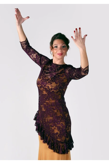  Body/Camiseta flamenca MUJER model Bela T-shirt - Lace Black