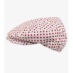 Bérets (casquettes) modèle Béret andalou - Blanc avec points rouges 