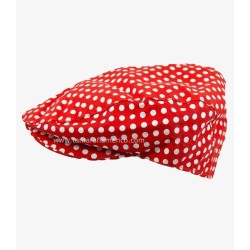 Bérets (casquettes) modèle Béret andalou - Rouge avec points blancs 