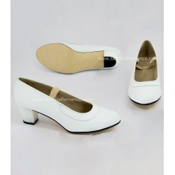 Chaussures de foire (Spanish fête) modèle Chaussure de flamenco blanc 