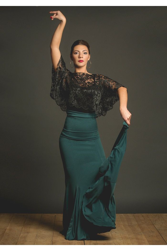 Jupes flamenco FEMME modèle Jupe flamenco Jupe Oliva - Tricot élastique Noir Jupes flamenco FEMME modèle Jupe flamenco Jupe Oliva - Tricot élastique Noir